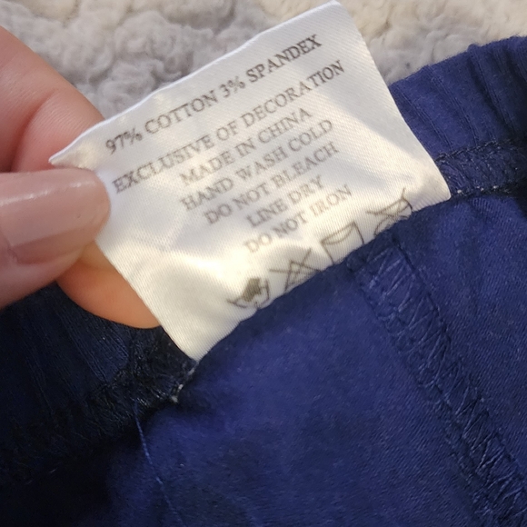 NWT Ruffle Girl Navy Blue and White 2 piece Long Sleeve Pant Outfit Size 10 - Picture 7 of 8